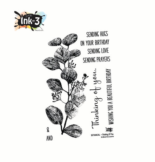 Botanical Thinking Of You 4x6 stamp set inkon3.com